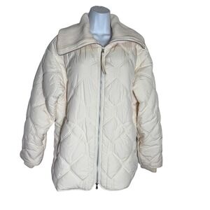 CALIA Puffer Coat Size Small Womens Ivory Cream Quilted by Carrie‎ Underwood